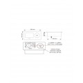 Konnektor Zeobox 1+2 USB + indukt�v t�lt�, fekete