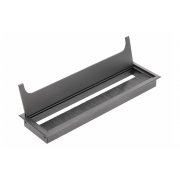 K�belkivezet� f�m t�glalp alak�, nagy, fekete, 280x80mm