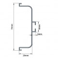 Foganty� profil Gola UP k�z�ps� profil 4200mm alu, alu, 4200mm