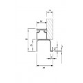 Foganty� profil Gola UP f�gg�leges szimpla 4700mm alu, alu