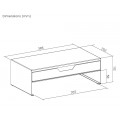 ZenoOffice Nagy teherb�r�s� monitor�llv�ny t�rol�val, feh�r, 385x202x112mm