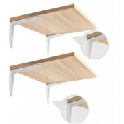 Polctart� konzol, feh�r, 100x75mm