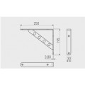 Vállfatartó-polctartó konzol, inox, 195x250mm Vállfatartó-polctartó konzol, inox, 195x250mm