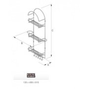 Porsz�v�cs� tart�, sz�rke, 915X458X135 mm
