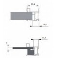 Foganty� profil Nero, ez�st, 18x2700mm