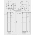 Asztall�b sz�gletes GTV, alu, 710X46X46 mm