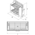 Polc lift "R", krm, 600mm