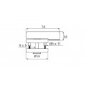 Wc panel fm zr, inox