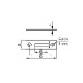 Z�rlemez egyenes 50x15mm, kr�m