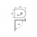 Wc panel sarokvas, inox