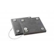Fali panel r�gz�t� clip apa, sz�rke, 20,5x20,5mm
