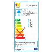 LED lmpa STEP, inox