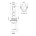 Konnektor Liftbox, felhzhat 3-as + 2USB, inox