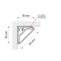 Led profil Corner Line Alu opl takarval 2m, alu, 2m