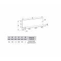 Polctart� konzol Vanity, alu, 400mm