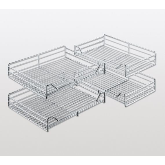 Konyhai sarokmechanizmus Magic Corner Standard kosrszett rcsos, szrke, 450mm