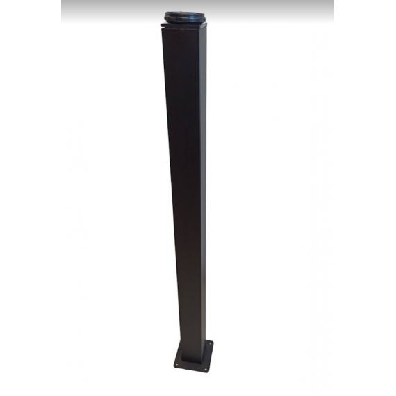 Asztall�b sz�gletes 50x50mm, fekete, 710mm