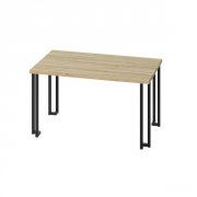 Asztallb szgletes design, fekete matt, 720mm