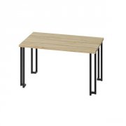 Asztall�b sz�gletes design, fekete matt, 720mm