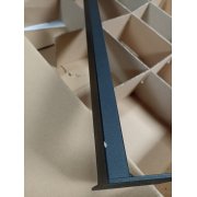 Asztallb szgletes U design - srlt, fekete matt, 720mm