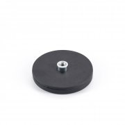 M�gnes gumibevonatos, fekete-kr�m, 22mm