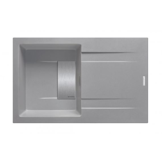Mosogat PY Kartesio 1 mly+csep, szrke, 790x500mm