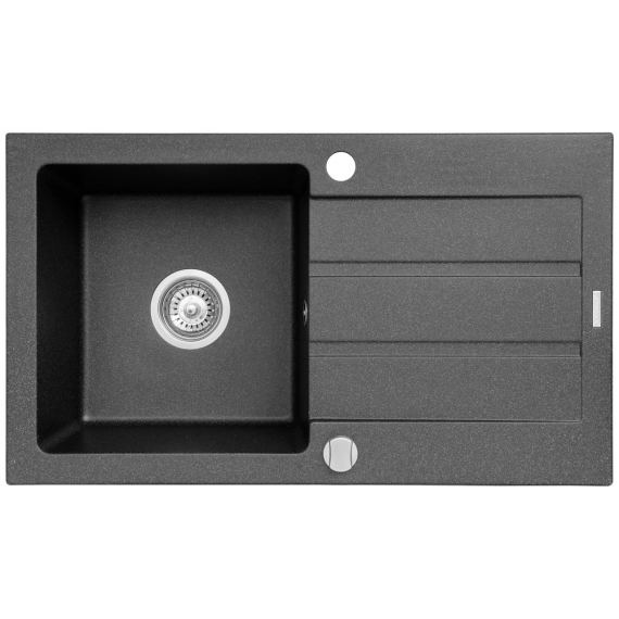 Mosogat PY Next 1 mly+csep., fekete, 760x440mm